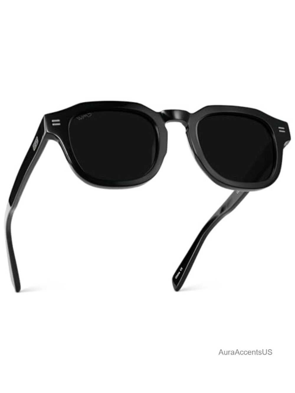 Polarized Geometric Square Wrap Sunglasses Acetate UV Protection